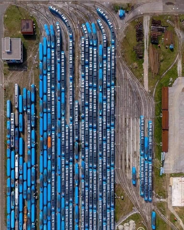 Tramvajsko spremište Dubrava iz zraka 2020. godine